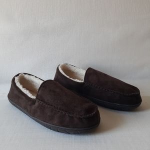 Dockers men's brown suede slippers size 11-12